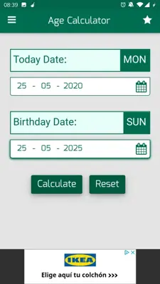 Age Calculator Calculate Your Chronological Age android App screenshot 0