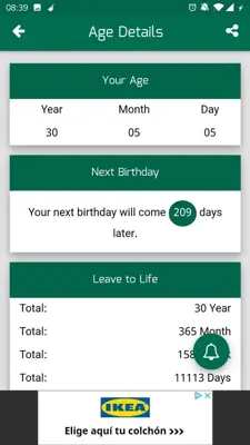 Age Calculator Calculate Your Chronological Age android App screenshot 2