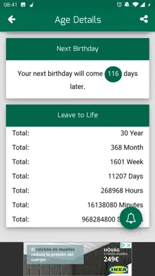 Age Calculator Calculate Your Chronological Age android App screenshot 5